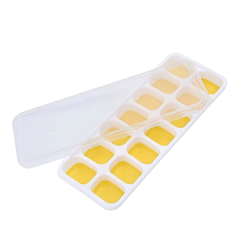 Silicone Ice Cube Tray with Lid BPA-Free Spill-Proof Reusable for Cocktails