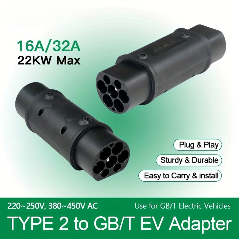Electric Vehicle Adapter Type 2 to GBT China Standard 32A Charger Converter