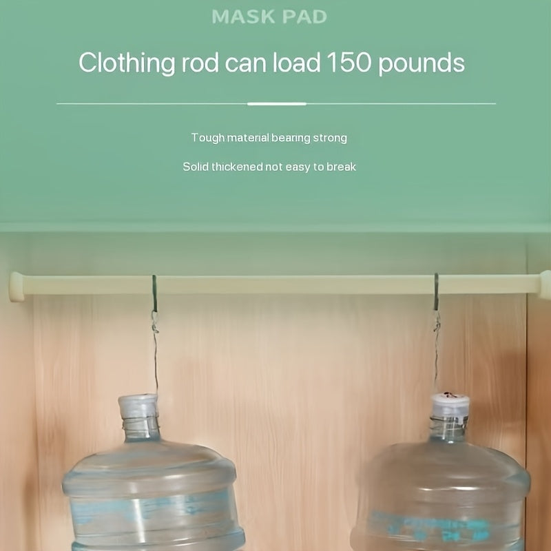 Perchero de madera de nogal macizo acabado natural, duradero, barra para armario para organización del armario