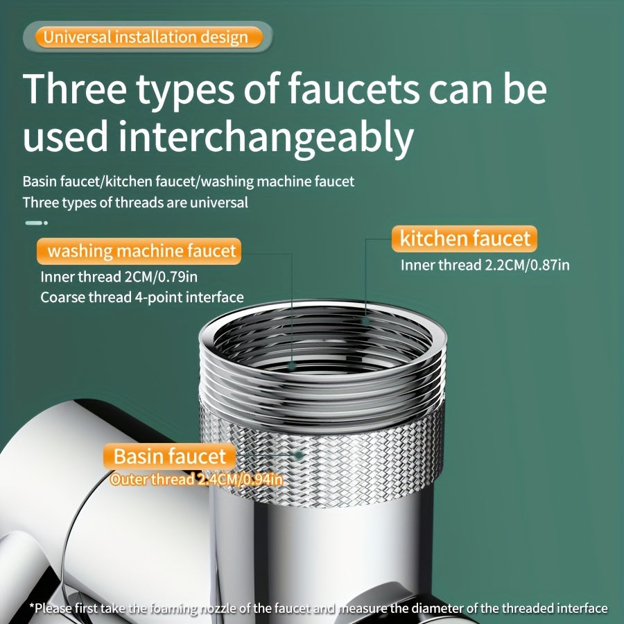 Stainless Steel Kitchen Faucet with 360° Rotation and Dual Water Modes