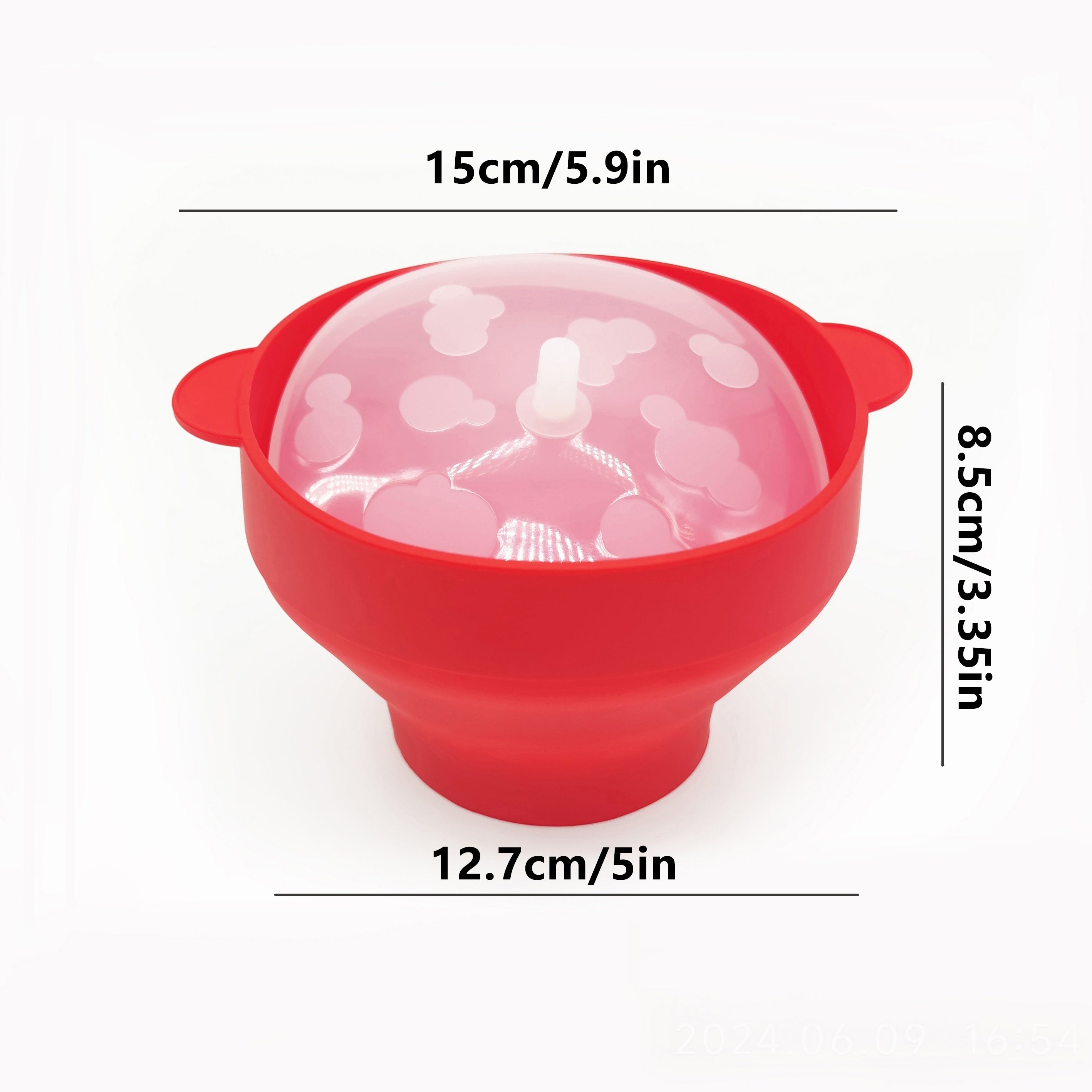 Silicone Microwave Popcorn Maker for One Person Collapsible Dishwasher Safe BPA-Free