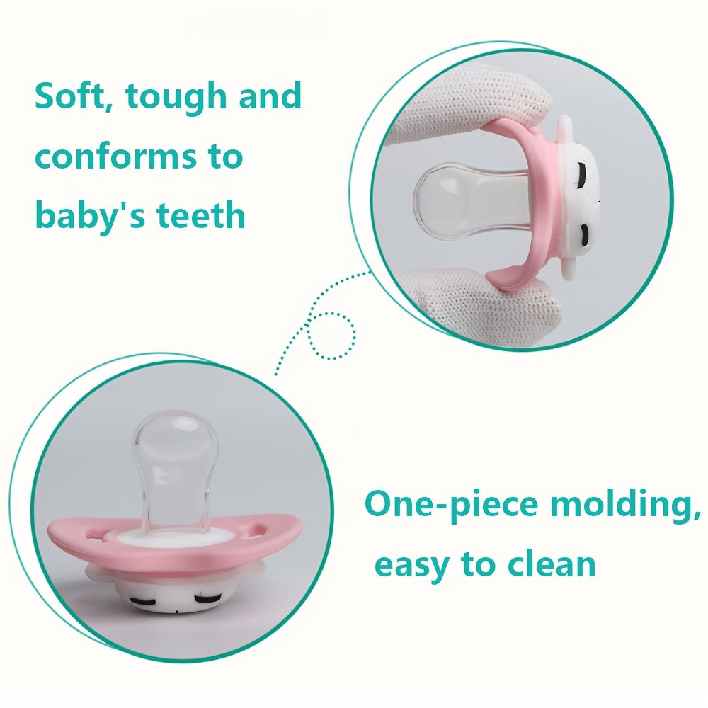 Silicone Soccer Ball Pacifier for Babies 0-6 Months, Washable, Gentle on Teeth in Red Blue Green Pink