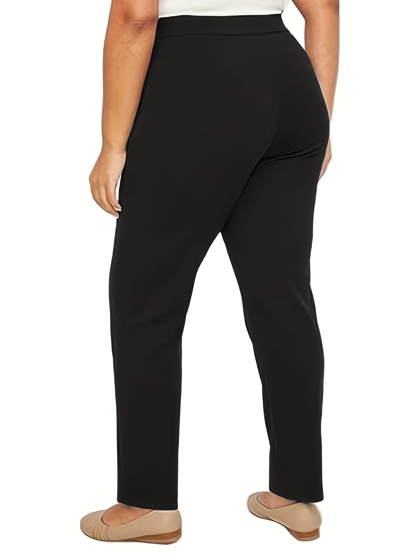 Plus Size Women's Elegant High Rise Tapered Leg Pants