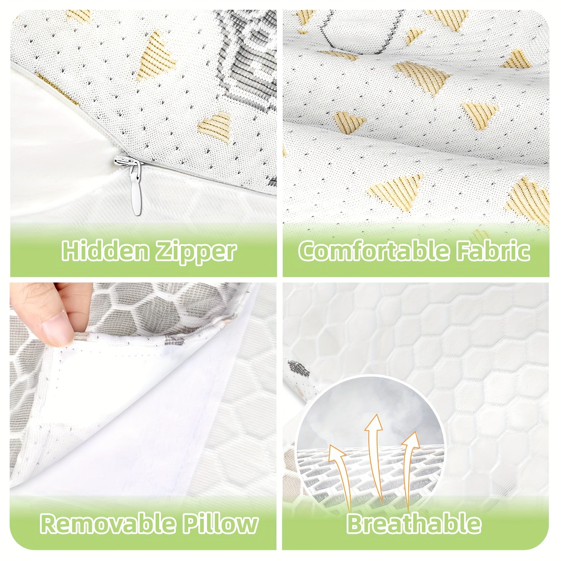 Pregnancy Pillow U-Shaped Waist Support for Side Sleeping Abdominal Comfort