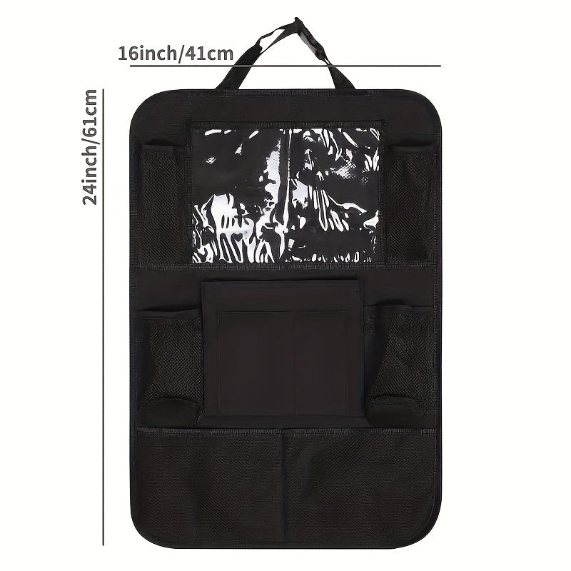 Универсальный органайзер для спинки автомобильного сиденья из полиэстера с множеством карманов для хранения