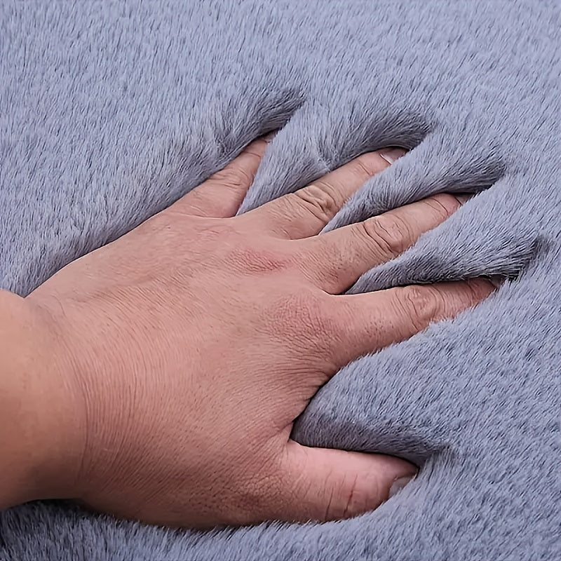 3-Piece Plush Pink Car Seat Cover Set for Front Row Winter Comfort