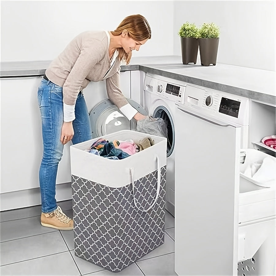 Laundry Storage Basket with Handles Hamper for Laundry Bathroom Bedroom Dorm