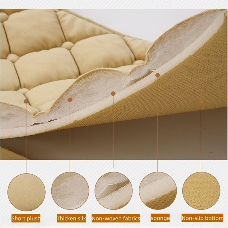 Universal Car Seat Cushions Set Short Plush Non-slip Autumn Winter