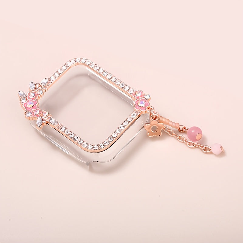 Protective Watch Case for Apple Watch SE/9/8/7/6/5/4/3/2/1 with Tempered Screen Protector and Hard Case in Gold Silver Rose Gold