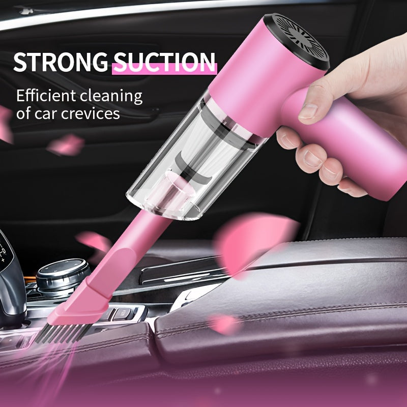 Aspiradora de mano portátil para coche con boquilla para hendiduras y uso húmedo y seco