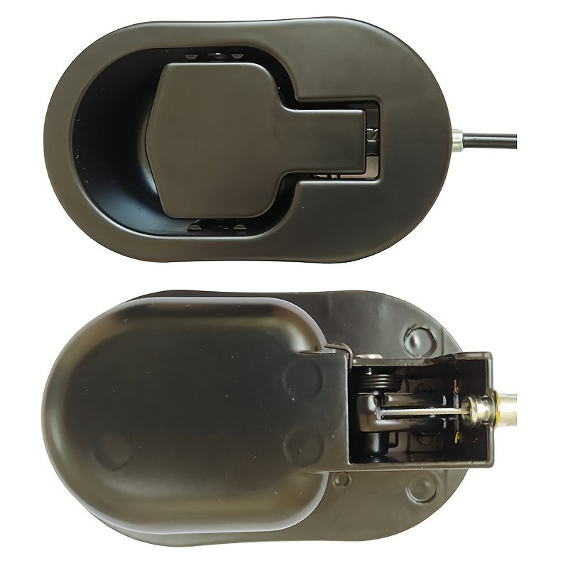 Black Metal Recliner Handle with 12.06cm Cable for Sofa and Chair Recliner Release