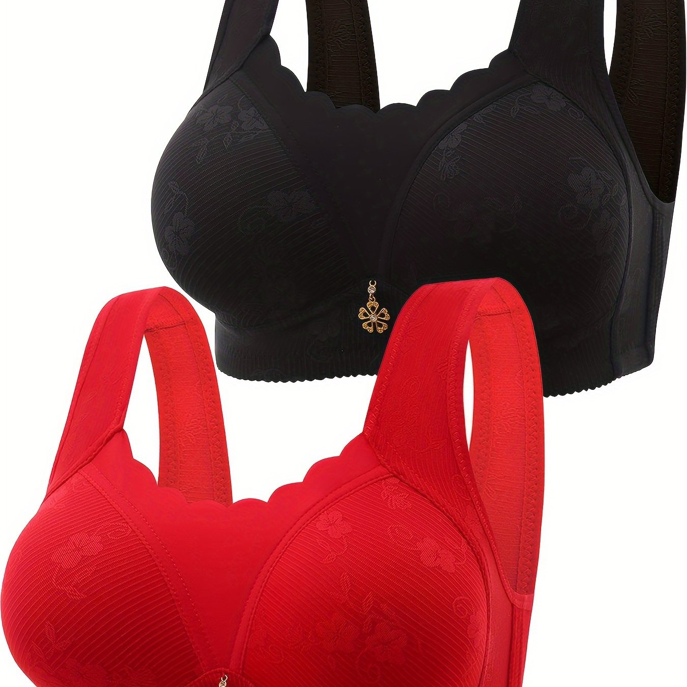 2 Бесшовных кружевных топа-брa с без проводов для женщин, Элегантные и удобные.