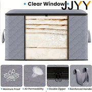 Caja de almacenamiento de gran capacidad de fibra no tejida para ropa, ropa de cama, toallas, plegable, duradera