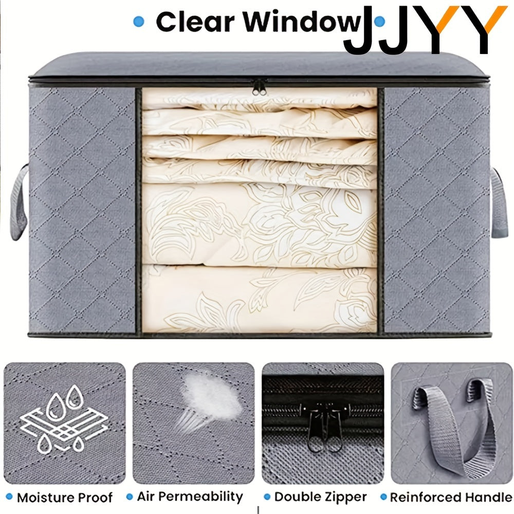 Caja de almacenamiento de gran capacidad de fibra no tejida para ropa, ropa de cama, toallas, plegable, duradera