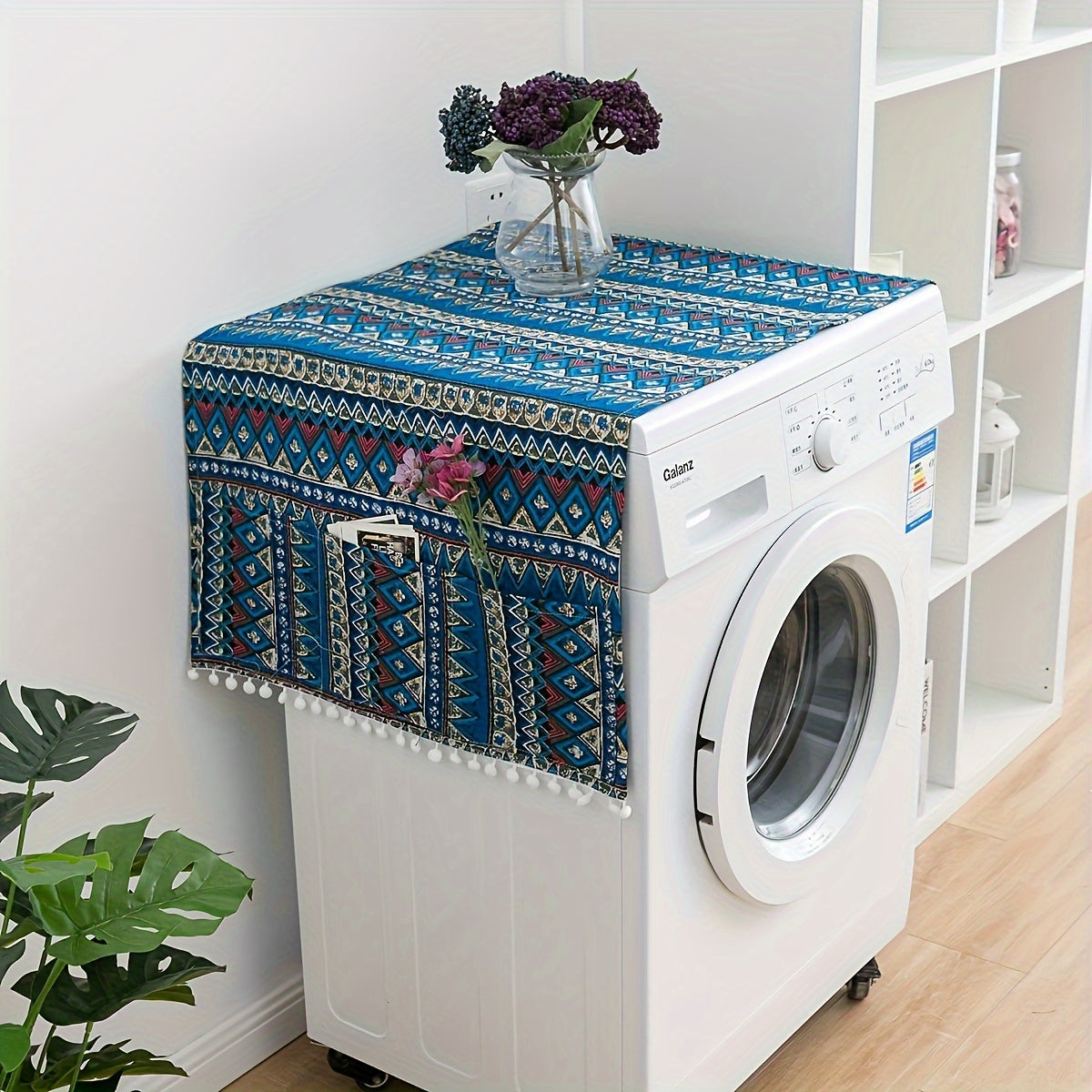 Washer And Dryer Top Cover Waterproof Dust Cover with Storage Bags