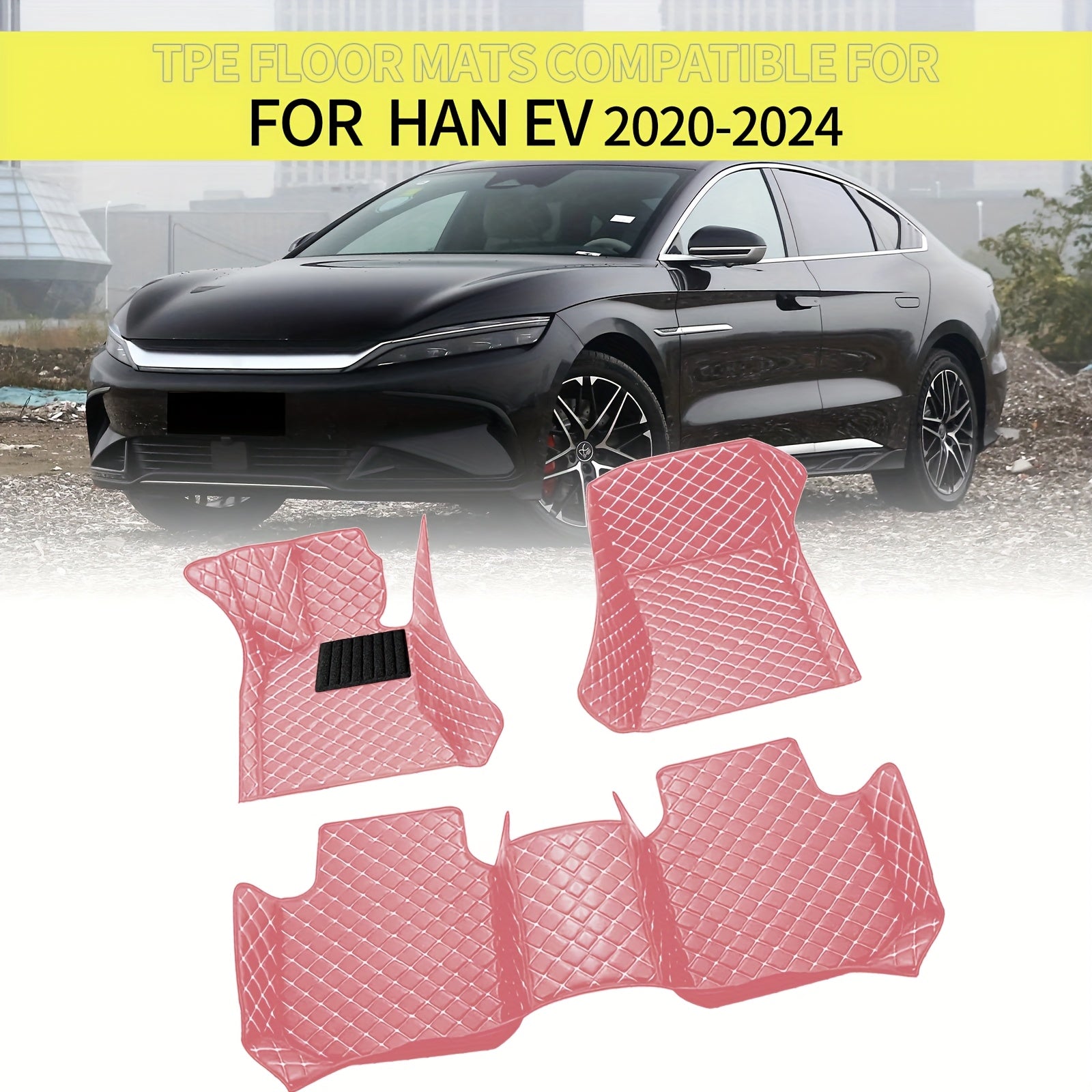 Car Floor Mats Faux Leather Waterproof Full Coverage for Sedan