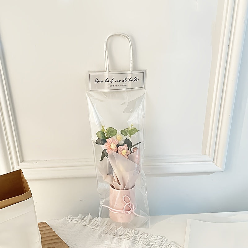 Набор искусственных букетов цветов с плетеными и тканевыми цветами для подарков и домашнего декора