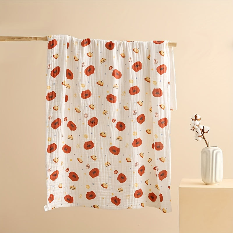 Одна штука 4-слойного марлевого банного полотенца из хлопка. Это полотенце также служит одеялом и имеет мягкий, милый принт.