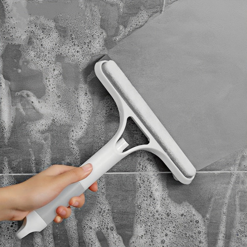 Professional uy tozalash vositasi: Ikki tomonlama shisha tozalagich va purkagich shishasi. Ko'p maqsadli deraza tozalash cho'tkasi silikon qopqog'i bilan. Derazalar, oynalar, pollar va avtomobillar uchun mos.