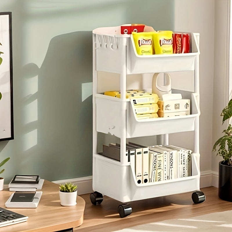 Versatile Spa Storage Cart with Wheels, Multi-Layer, Space Organizer