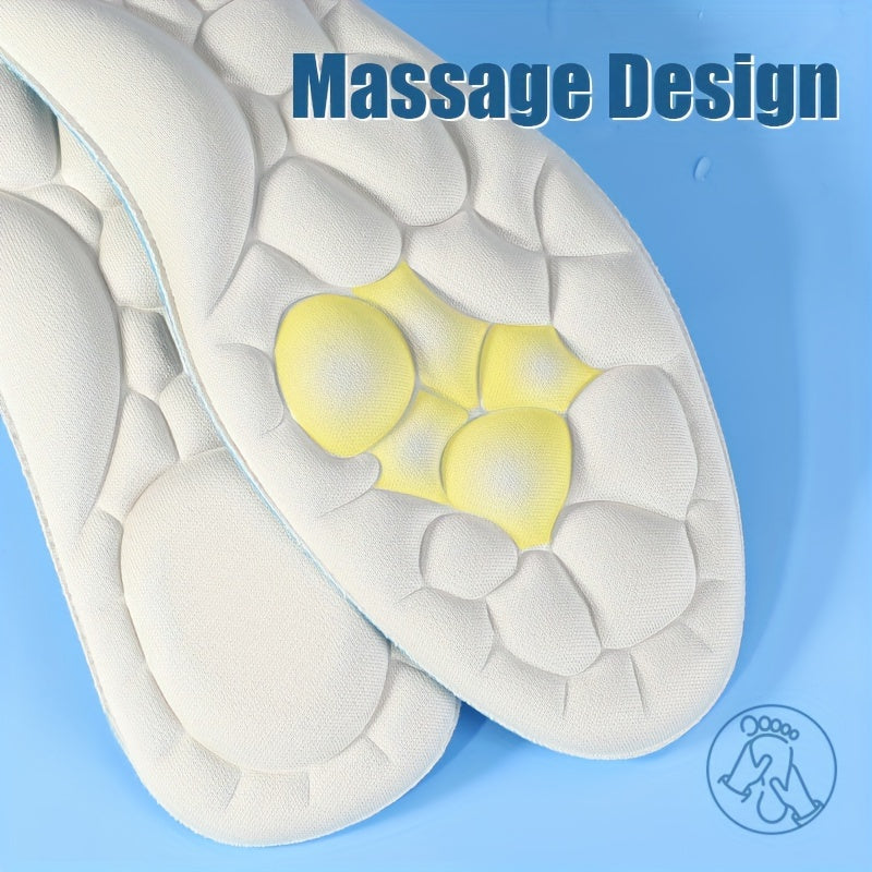 Unisex Memory Foam Cushioned Shoe Insoles for Sports Sneakers and High Heels