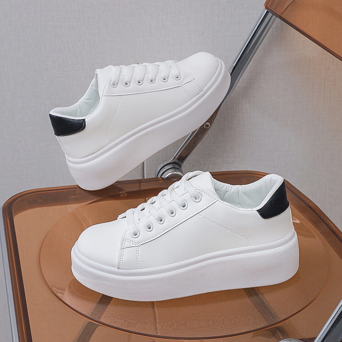 Women's Black White High-Top Sneakers Casual Breathable All-Season Shoes