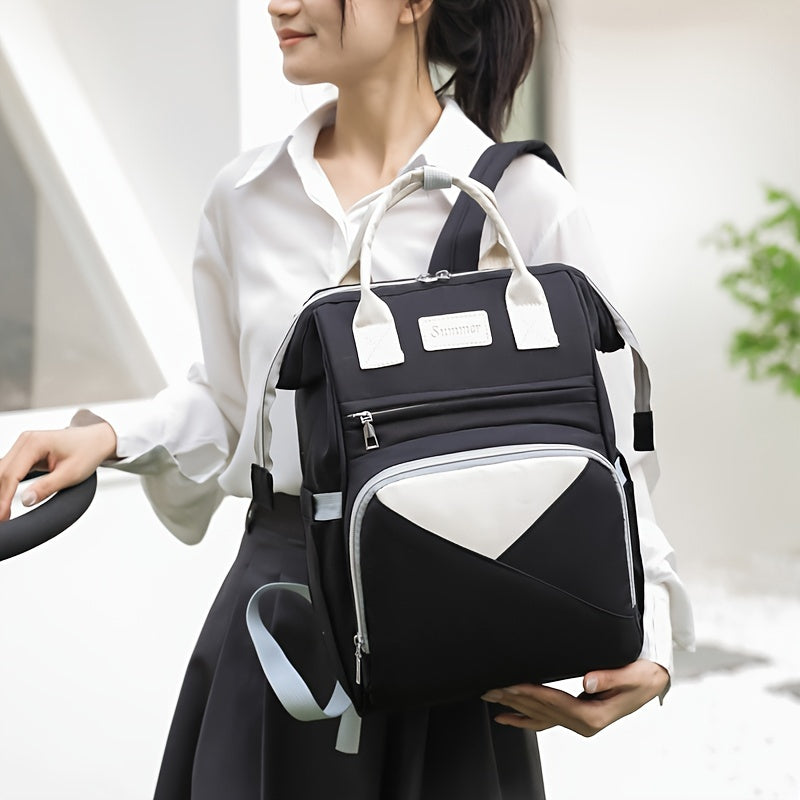 Bolso de doble hombro con compartimento aislado de gran capacidad para madres, mochila de viaje