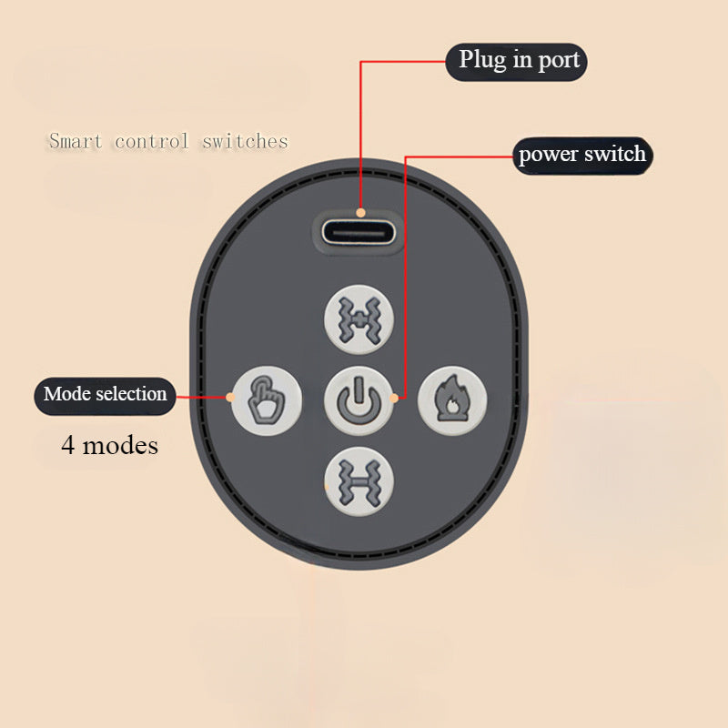 USB orqali zaryadlanadigan massaj yostiqchasi, 4 ta sozlash rejimi, katta isitish maydoni, bo'yin va yelka og'rig'ini kamaytirish uchun ergonomik dizayn, kattalar, erkaklar va ayollar uchun ideal.
