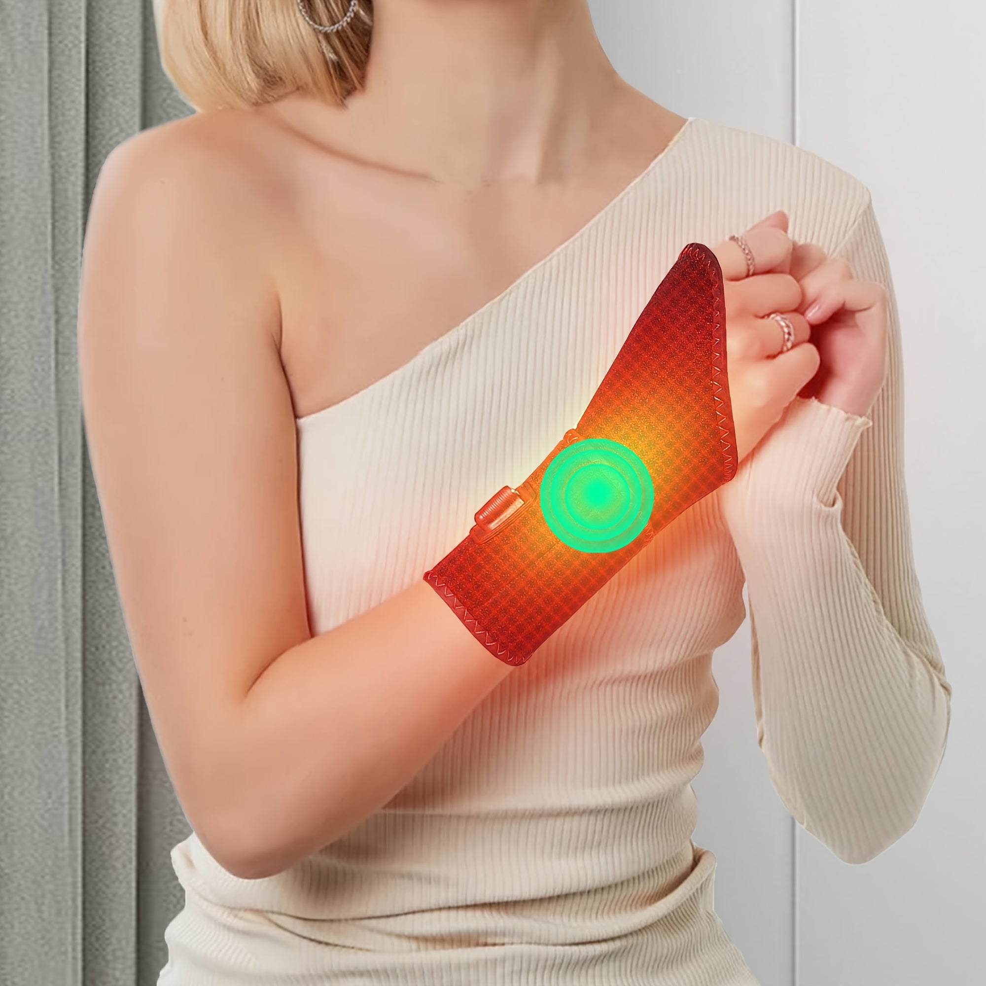 Подогреваемые рукавицы для рук, USB-ортез для запястья с вибрационным массажем 30 Вт