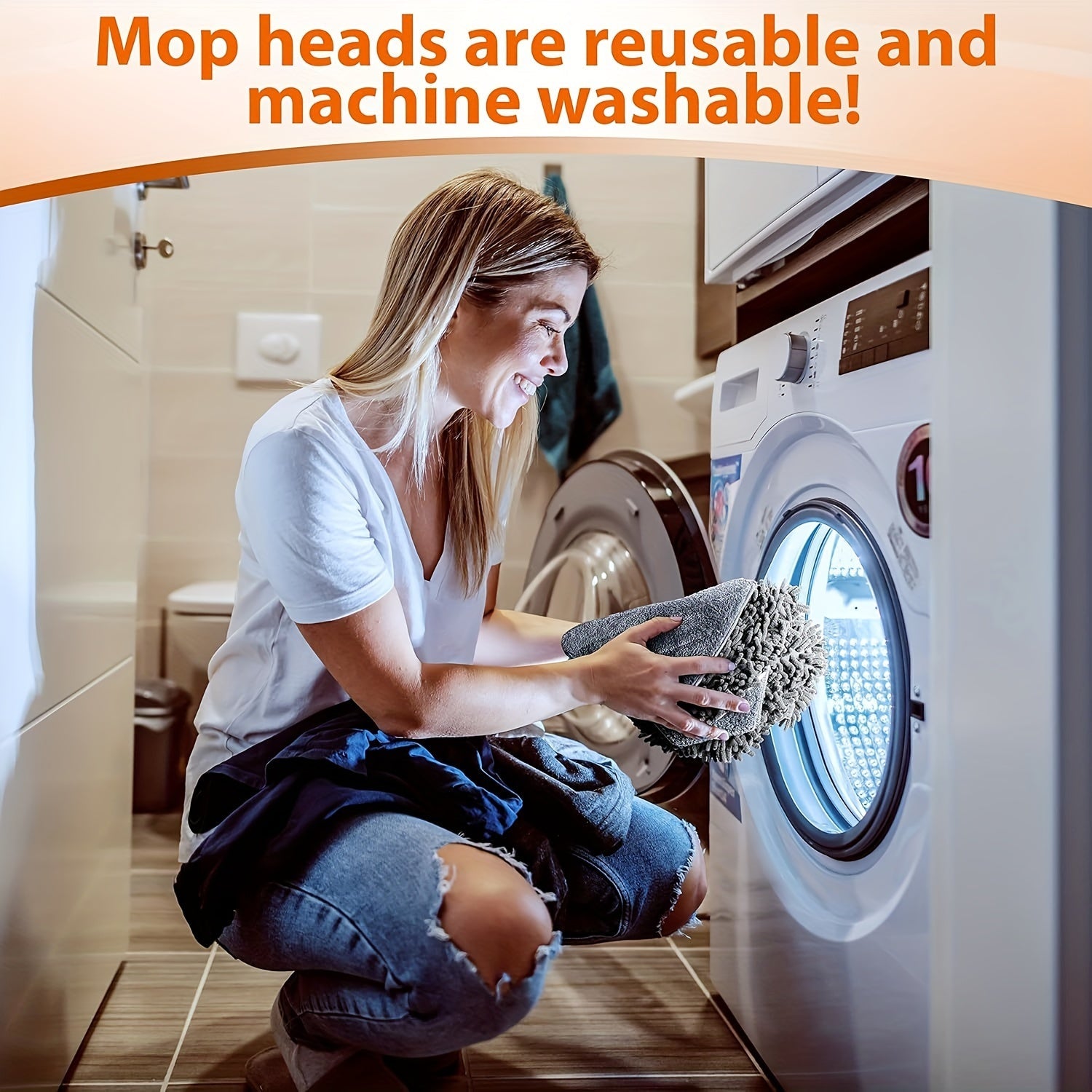 6 ta to'ldirish yostiqchalari va uchburchak boshli kengaytiriladigan devor tozalash moppi