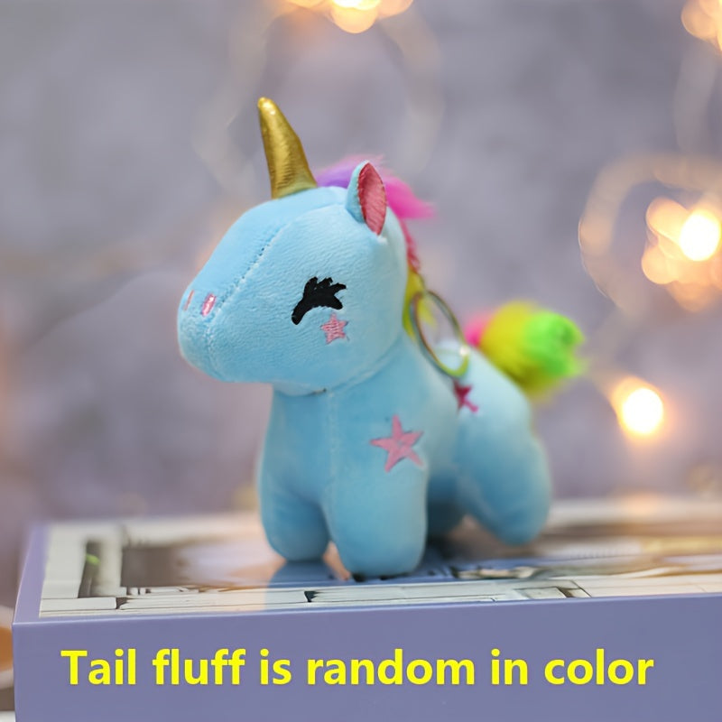 Unicorn Plush Toy for Small Pets Cotton Soft Colorful Star Accents