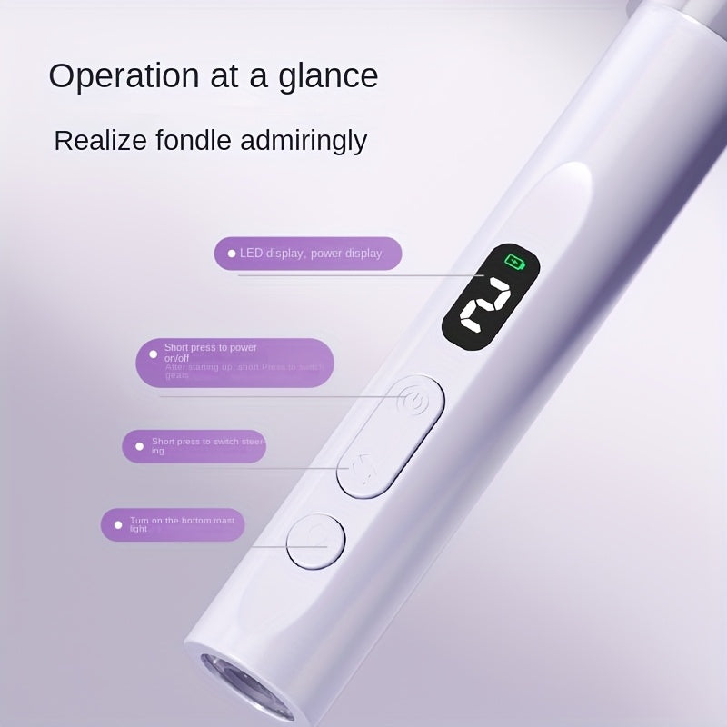 Electric Nail Drill Set with 6 Grinding Heads Portable Sander for Acrylic Gel Nails LCD Display USB Charging