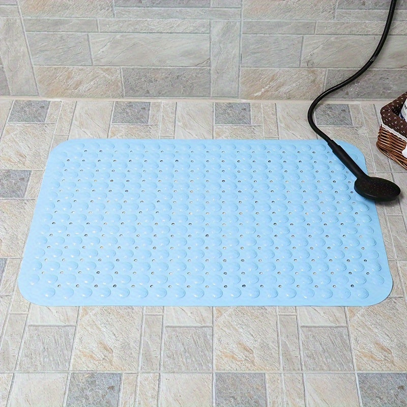 Alfombra antideslizante para baño con orificios de drenaje para seguridad en la bañera