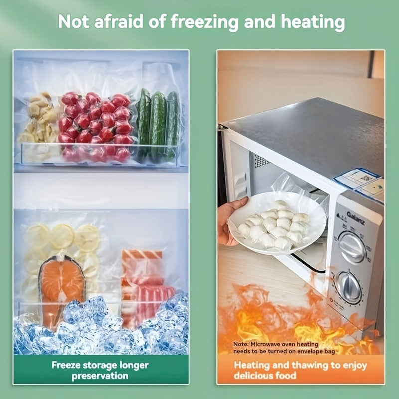 Oziq-ovqat uchun vakuumli muhrlash sumkalar, BPAsiz, tijorat darajasi, 2 ta rulon, turli o'lchamlarda
