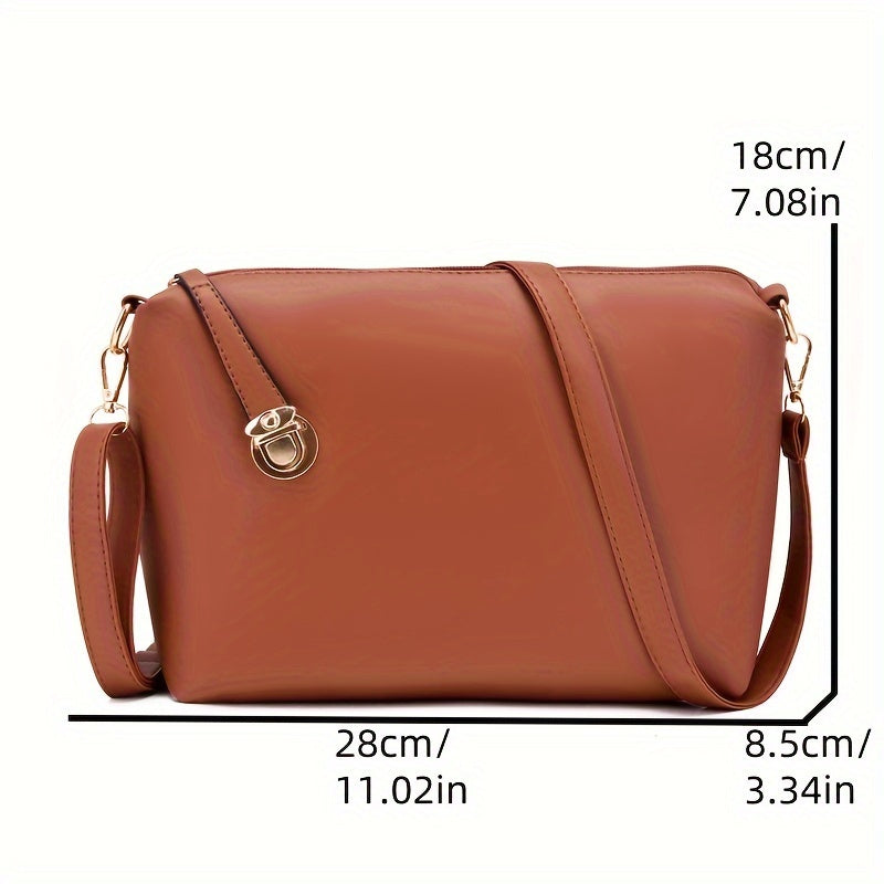 Ona uchun PU materialidan yasalgan katta ko'krak sumkasi, olti bo'limli.