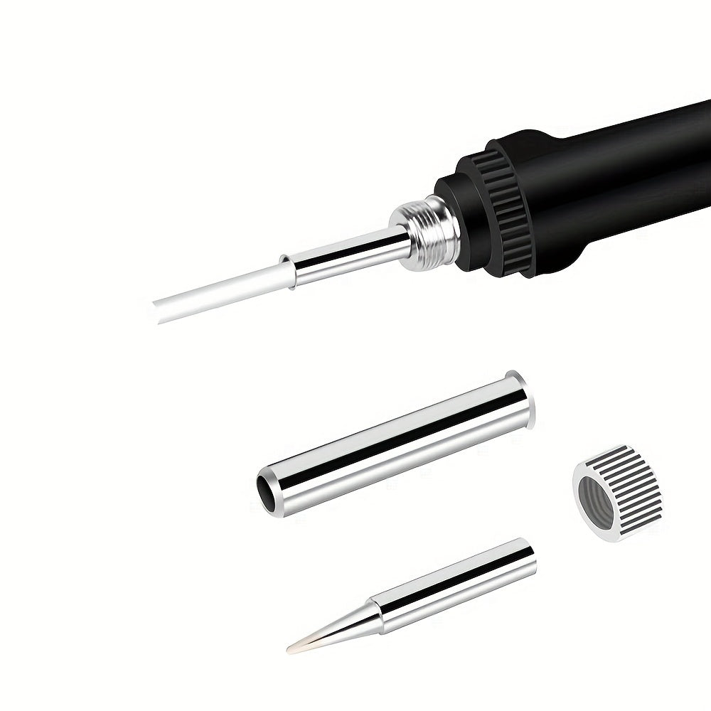 60W Adjustable Temperature Soldering Iron Kit with AU Plug and Tips for Electronics and Hobby Use