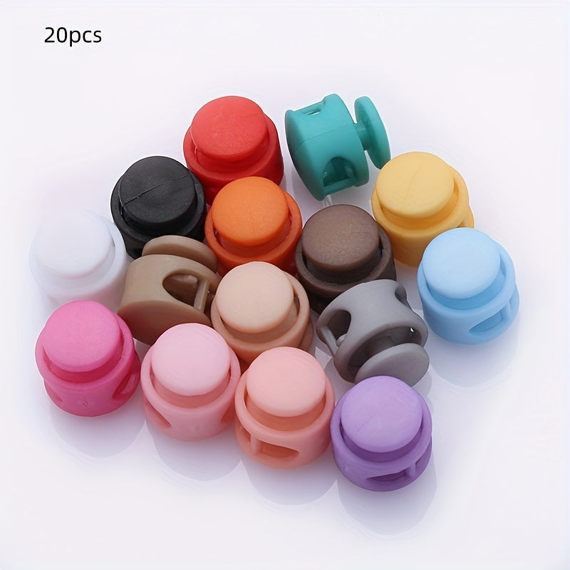20 Pcs Color Nylon Spring Buckles for Shoes Luggage-Adjustable Buckles