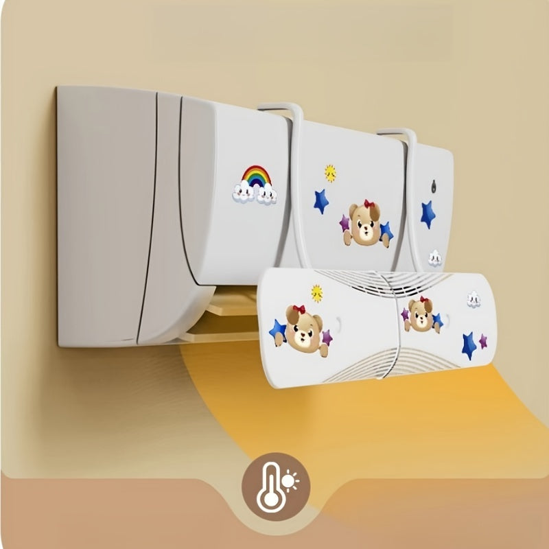 Bir dona Universal Havo Konditsioneri Shamolni To'suvchi, Plastik Devorga O'rnatiladigan To'g'ridan-To'g'ri Puflashdan Himoya Qiluvchi Qopqoq, Uy Gadjeti