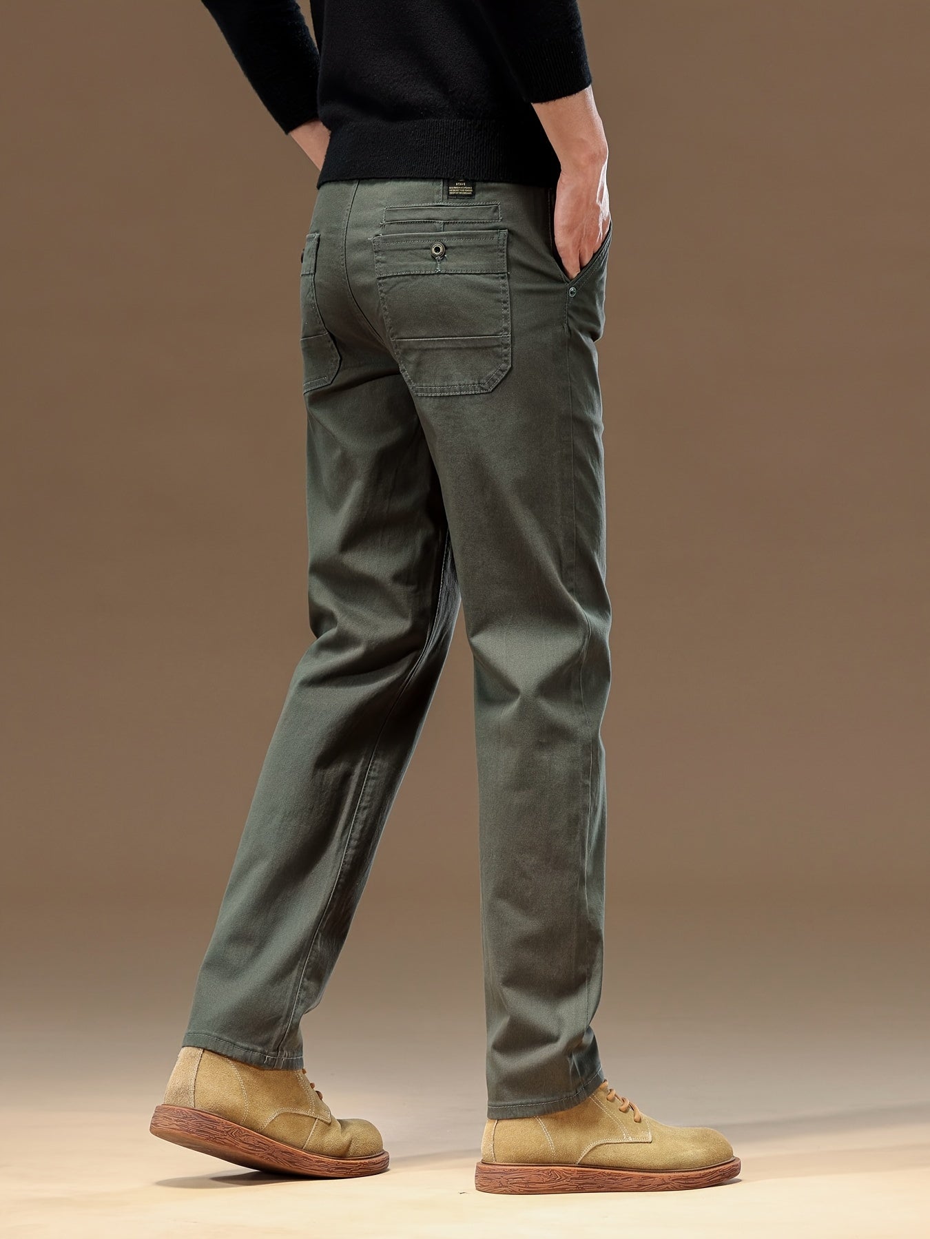 Zamonaviy Erkaklar Paxta Elastik Tekis Rangli Shimlar - Qulay va Mustahkam Kundalik Moda Shimlar - Har qanday mavsum uchun mukammal biznes kiyimlari, ko'p funksiyali moda dizayni