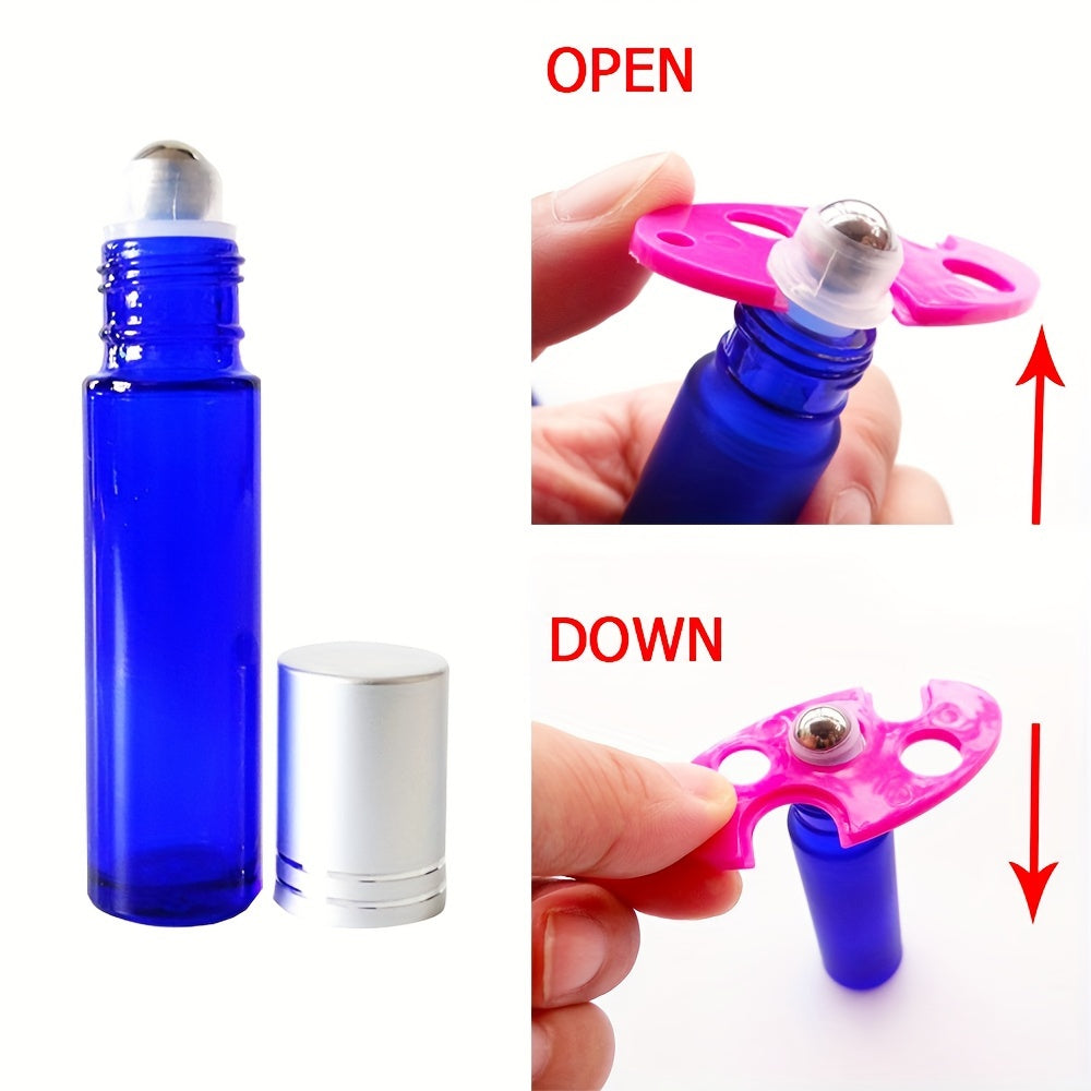 Colorful Plastic Oil Bottle Opener with Roller Ball for Easy Cap Removal