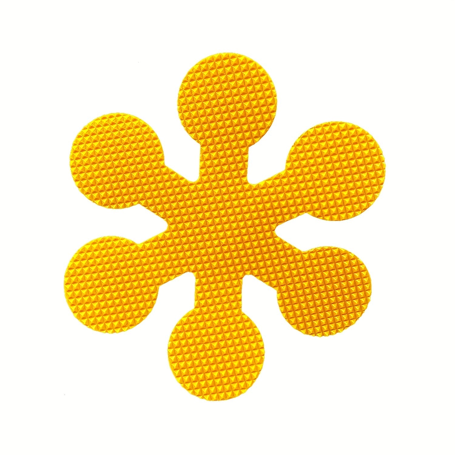 Set of 10 Yellow Snowflake Non-slip Shower Stickers for Bathroom Safety