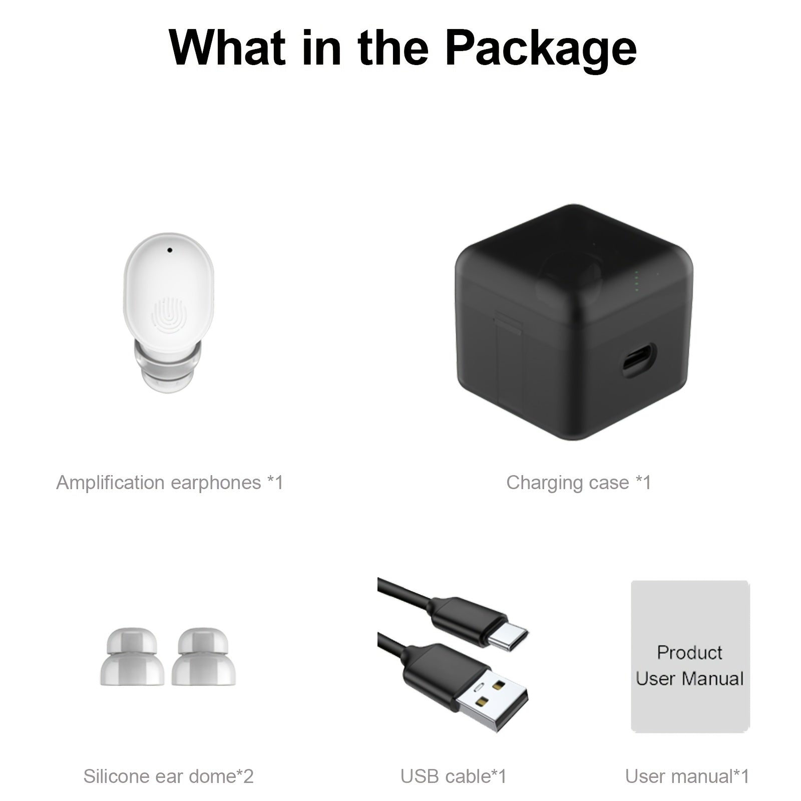 Lightweight Portable Earbuds with Volume Control and Charging Case for Travel