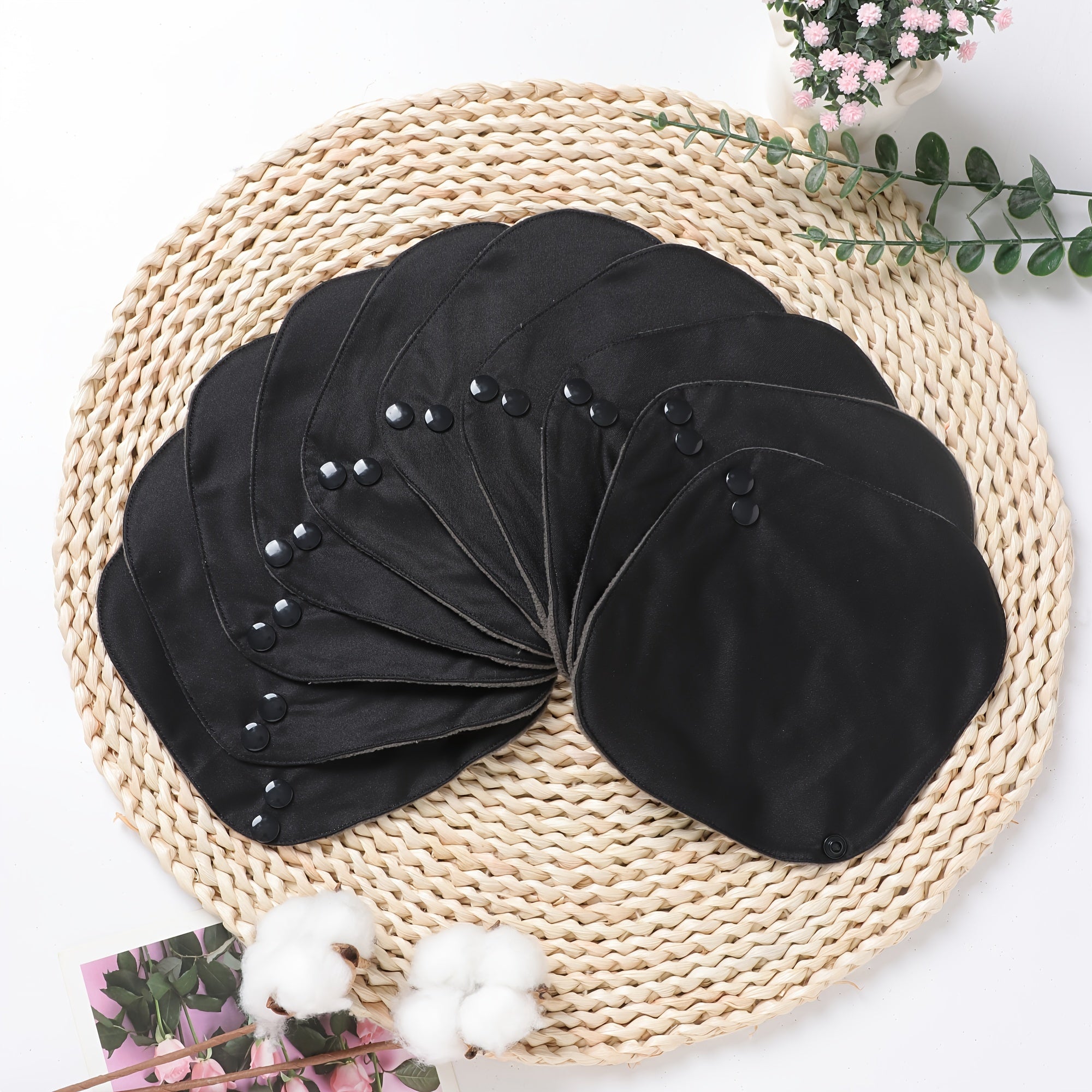 Reusable Menstrual Pads Bamboo Cloth Set for Heavy Flow Overnight Washable Liners