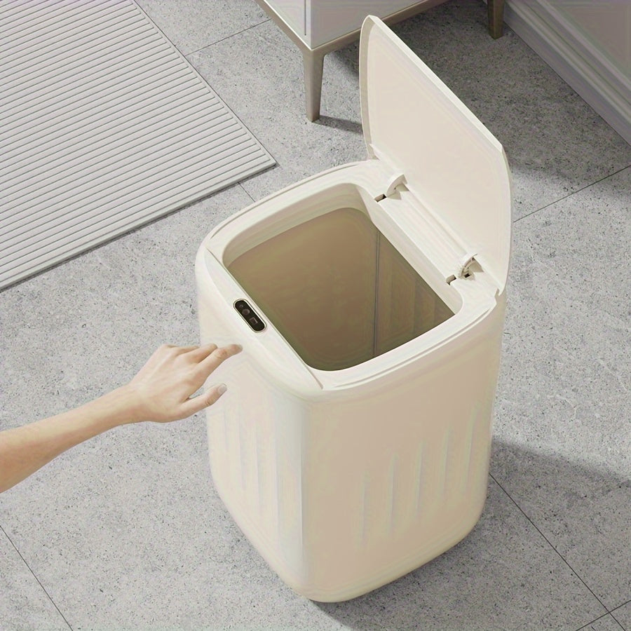 1 шт. Умная безконтактная мусорная корзина с сенсорной технологией, работающая от батареек, 3 режима, идеальна для различных помещений