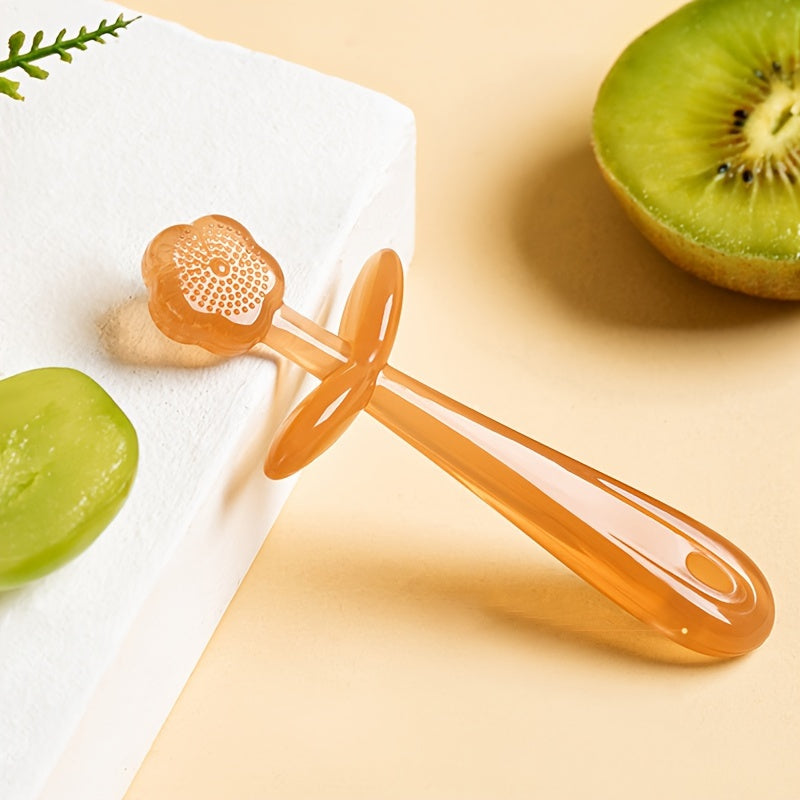 Baby Oral Care Kit for Ages 0-3 Silicone Tongue Cleaner Teething Toy Travel Case