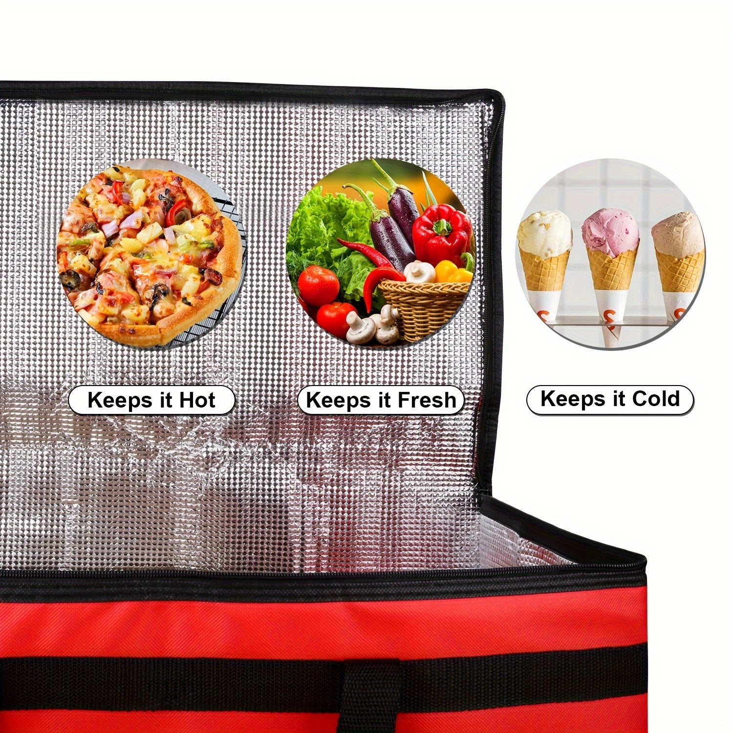 Extra-Large Insulated Delivery Bag for Catering Hot Food Thermal Bag