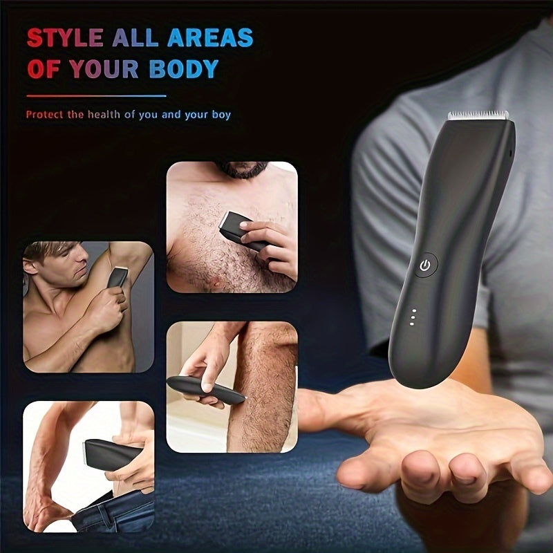 Electric shaver and body trimmer for all-over grooming