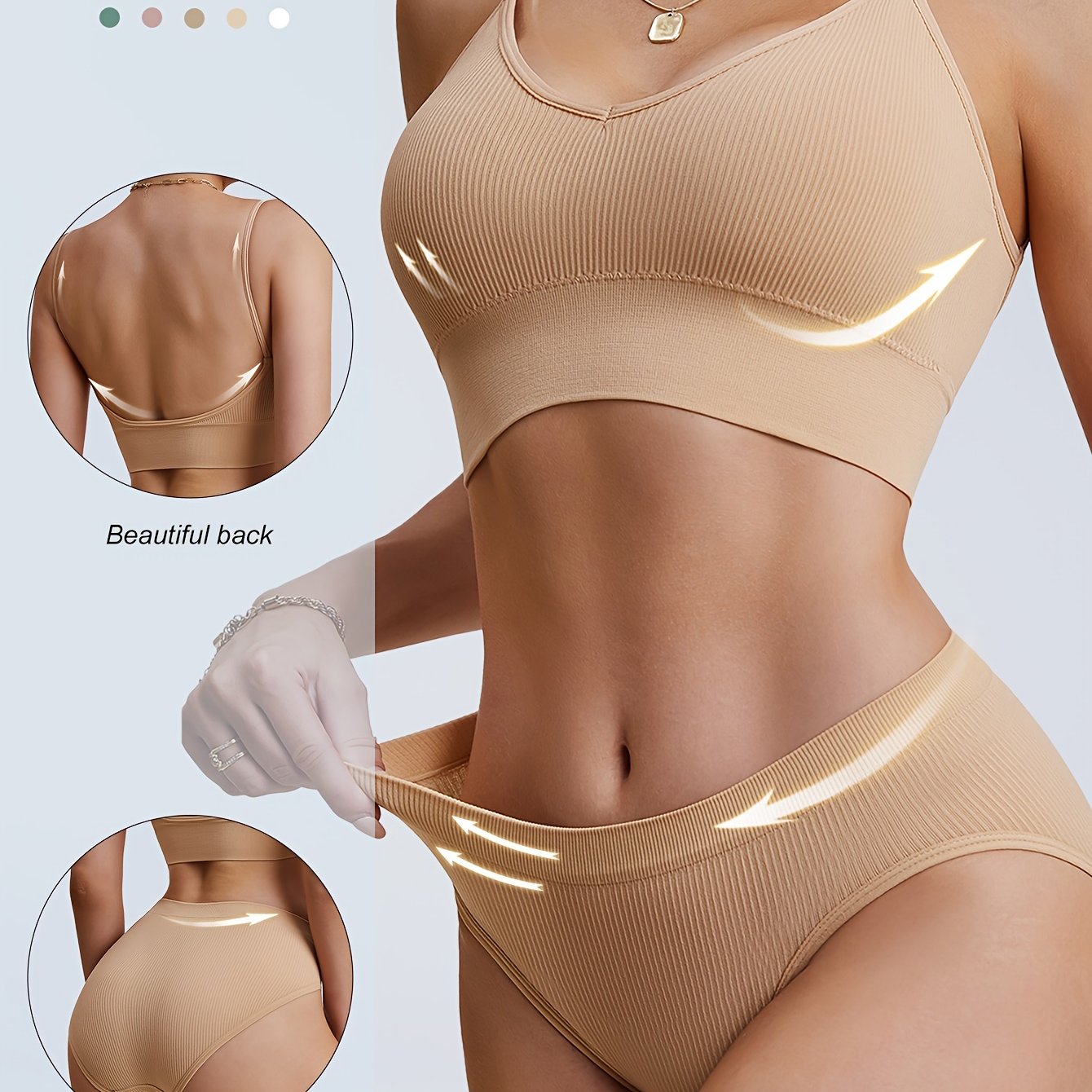 Women's Lace Wireless Cami Bra and Panty Set for Seductive Comfort