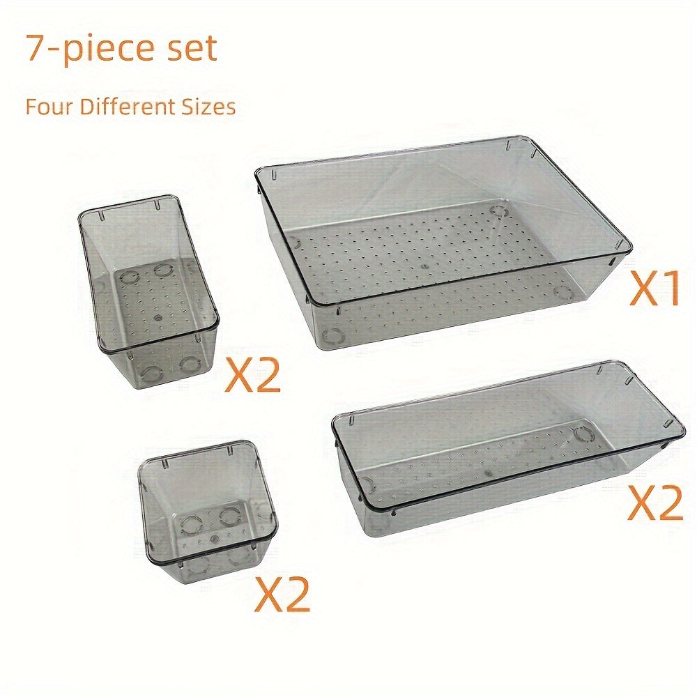 25pcs Multi-Functional Plastic Storage Box with Dividers for Organization