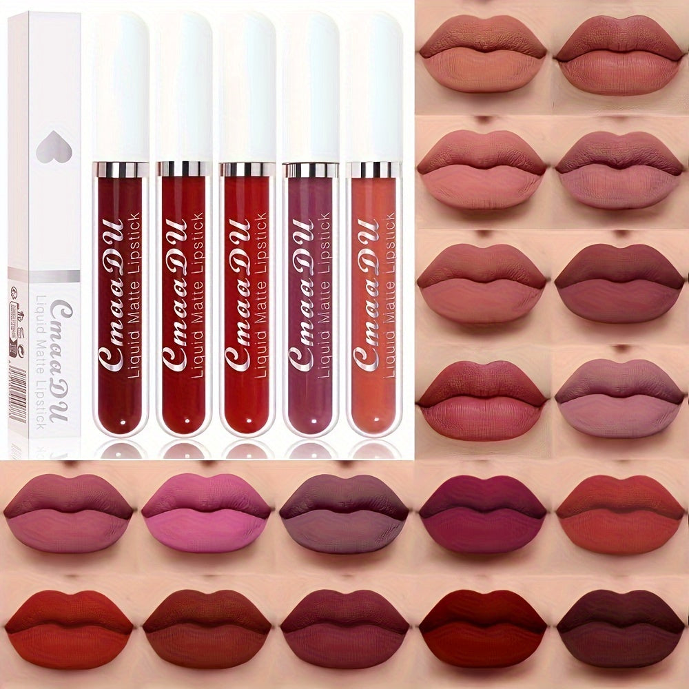 набор матовых жидких помад для женщин, 18 цветов, водостойкие, стойкие